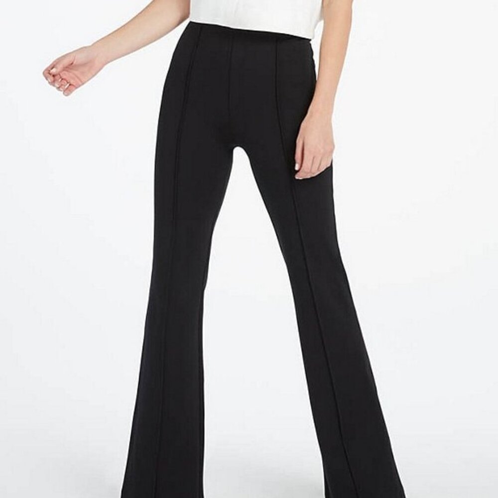 Spanx Black High Rise Flare Perfect Pants SP Small Petite